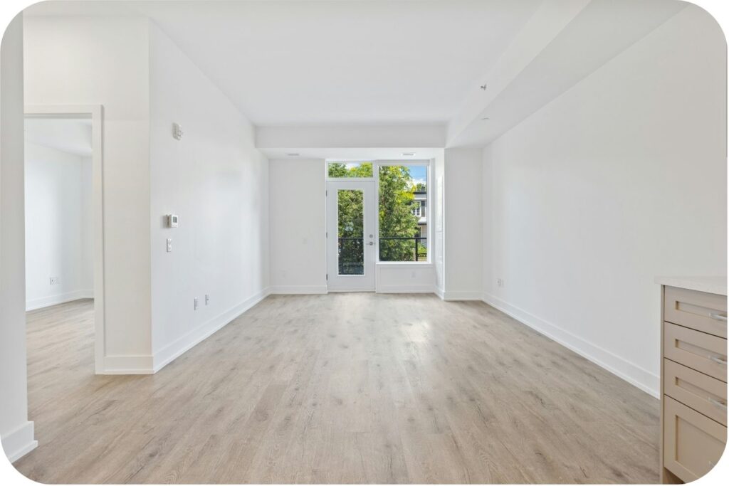 An empty, unfurnished rental unit representing traditional long-term leasing options.